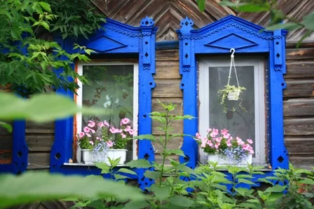 Casas de madera, Tomsk, Rusia 